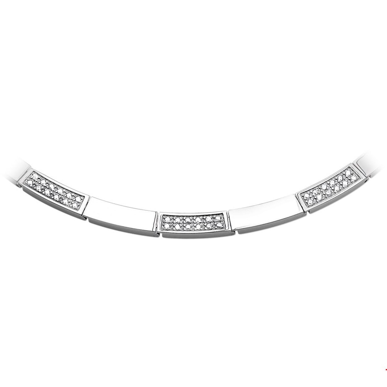 Beschrijving: Stalen collier met zirkonia.
Verpakt per: 1
Doelgroep: dames
Breedte: 6 mm
Langste lengte: 45 mm
Zetting: pave
