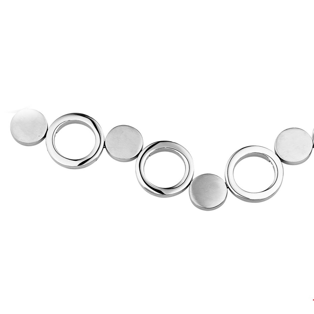 Beschrijving: Stalen collier met een poli/matte afwerking. 
Verpakt per: 1
Doelgroep: dames
Breedte: 20 mm
Langste lengte: 45 mm