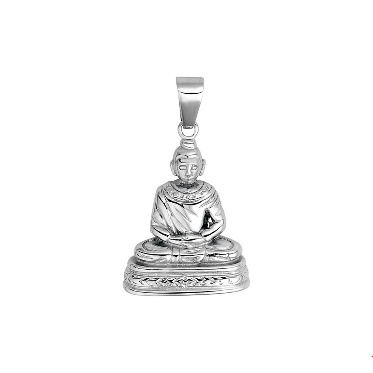 Beschrijving: Stalen hanger met een boeddha. 
Verpakt per: 1
Doelgroep: dames
Breedte: 24.5 mm
Hoogte: 33 mm