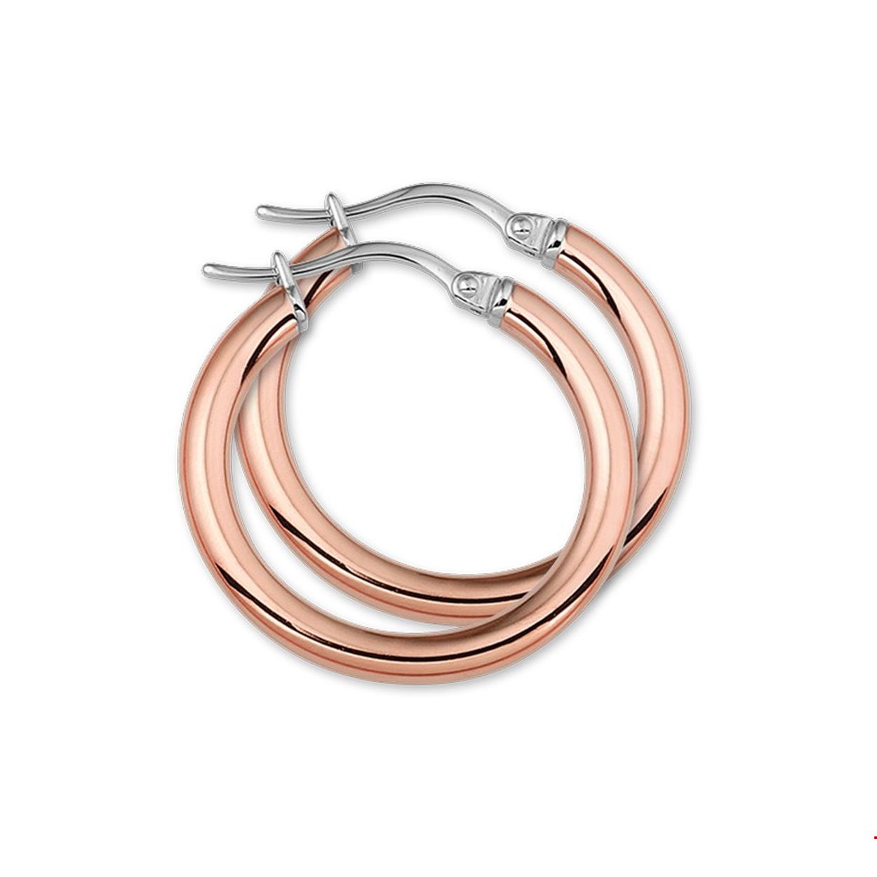 Beschrijving: Stalen creolen met een ronde buis en een hefboom-sluiting. De creolen hebben een rosegouden PVD-plating. De diameter van deze creolen is 26mm. 
Uniekenummer serie: 29260
Verpakt per: 1
Doelgroep: dames