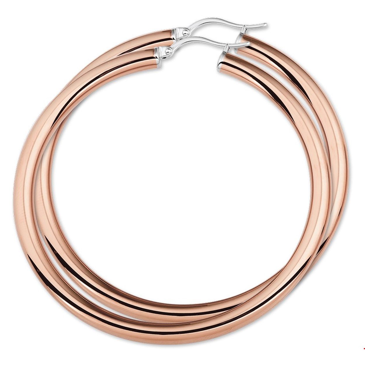 Beschrijving: Stalen creolen met een ronde buis en een hefboom-sluiting. De creolen hebben een rosegouden PVD-plating. De diameter van deze creolen is 58mm. 
Uniekenummer serie: 27005
Verpakt per: 1
Doelgroep: dames