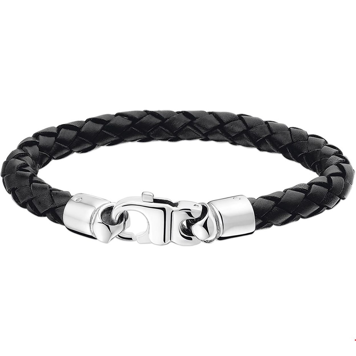 Beschrijving: Dit is een armband voor stoere sporty guys! De armband is namelijk gemaakt van zwart leer en het slotje is een stevige karabijn sluiting. Het gevlochten zwarte leer maakt de armband speels en sportief. Een casual alledaagse armband voor op het werk of in het weekend. De armband heeft een breedte van 7mm en een lengte van 21cm.
Verpakt per: 1
Doelgroep: heren
Breedte: 7 mm
Langste lengte: 21 cm