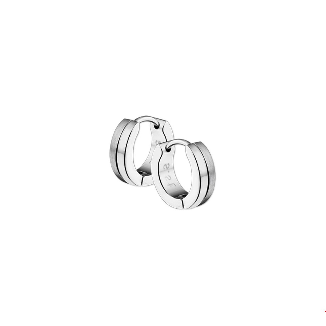 Stalen klapcreolen met een poli/matte afwerking. 
Breedte: 4 mm