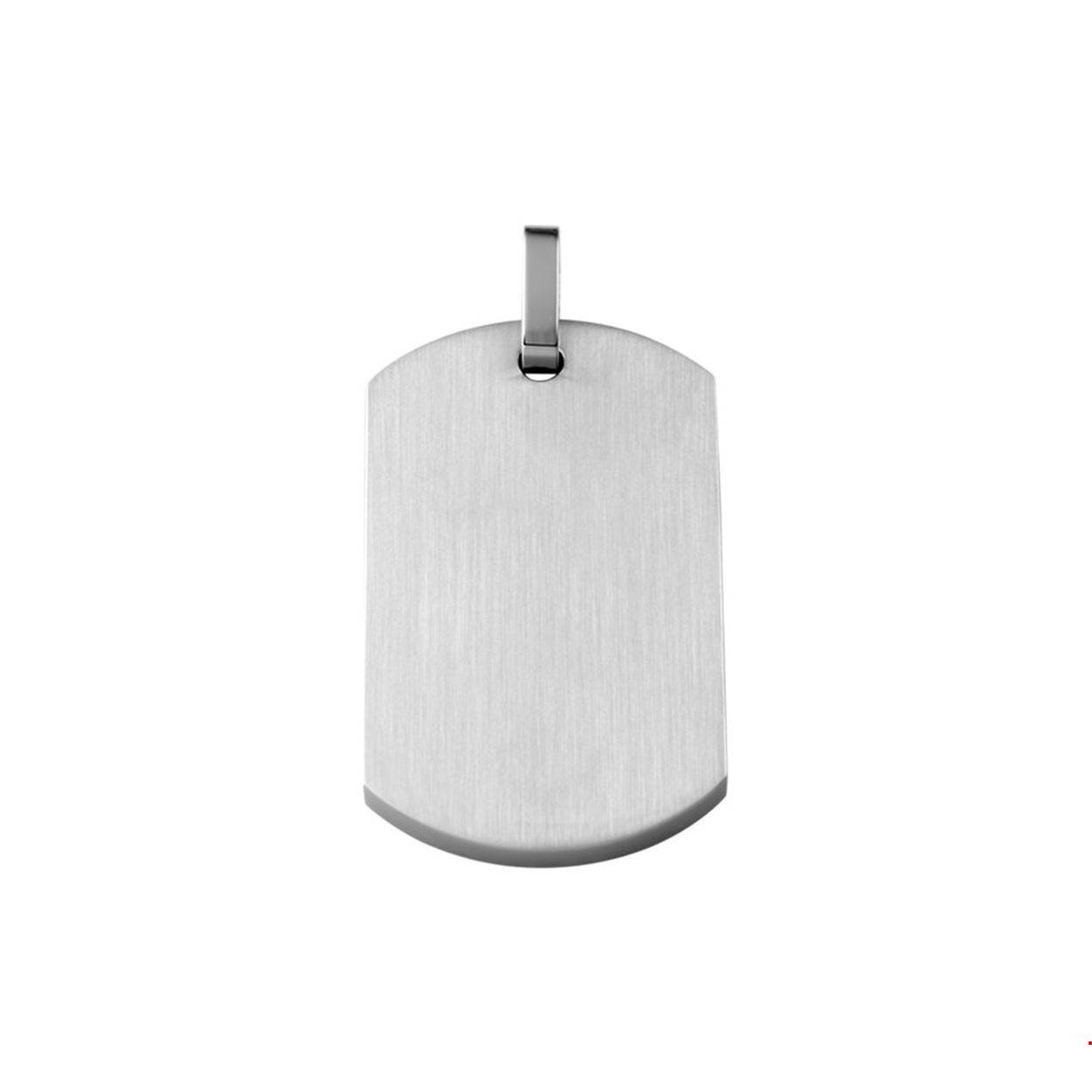 Beschrijving: Stalen graveerhanger met een poli/matte afwerking. 
Verpakt per: 1
Doelgroep: heren
Breedte: 23 mm
Hoogte: 39 mm