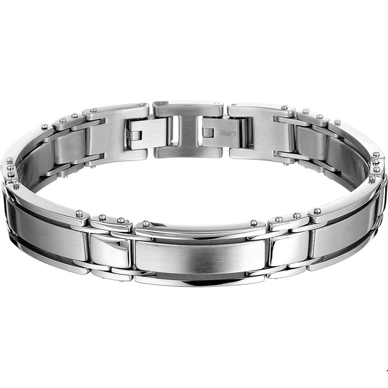 Stalen Armband poli/mat 11 mm 21 cm