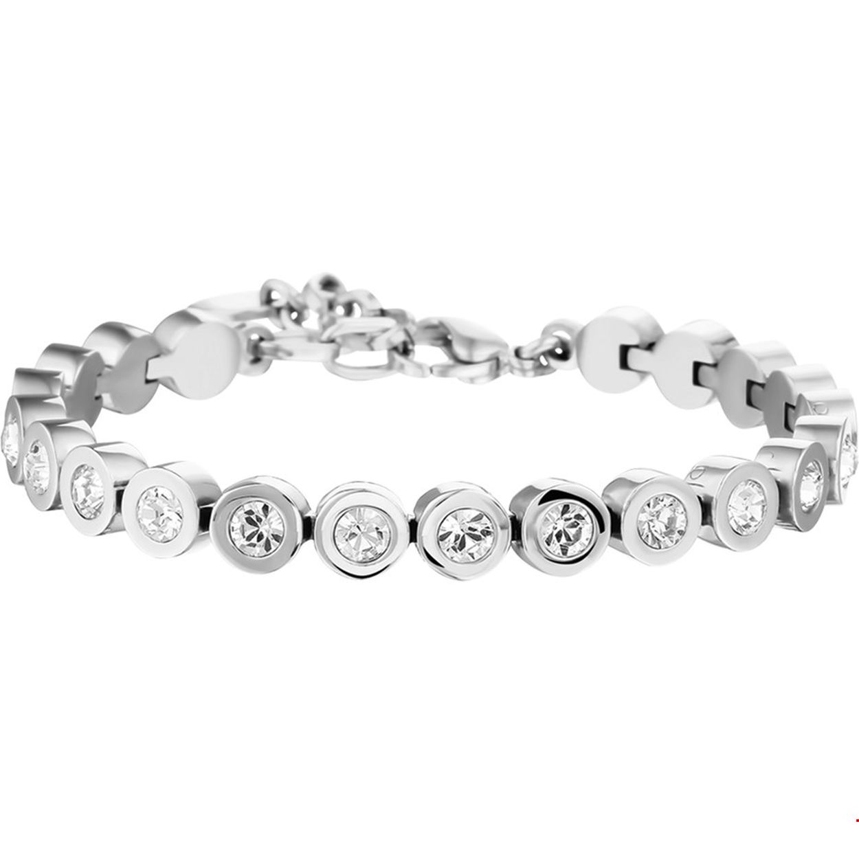 Beschrijving: Stalen armband met strass stenen. De lengte van de armband bedraagt 17cm met 3cm extensie.
Verpakt per: 1
Doelgroep: dames
Breedte: 7 mm
Kortste lengte: 17 mm
Langste lengte: 20 mm