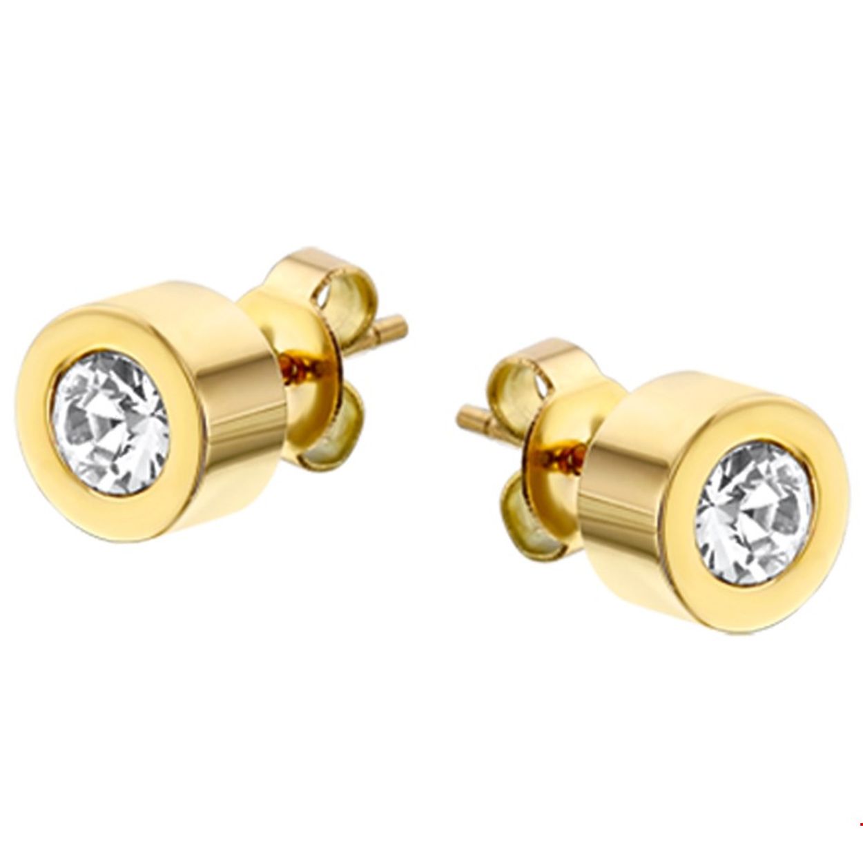 Beschrijving: Stalen oorknoppen met strass stenen. De oorknoppen hebben een geelgouden PVD-plating.
Verpakt per: 1
Doelgroep: dames