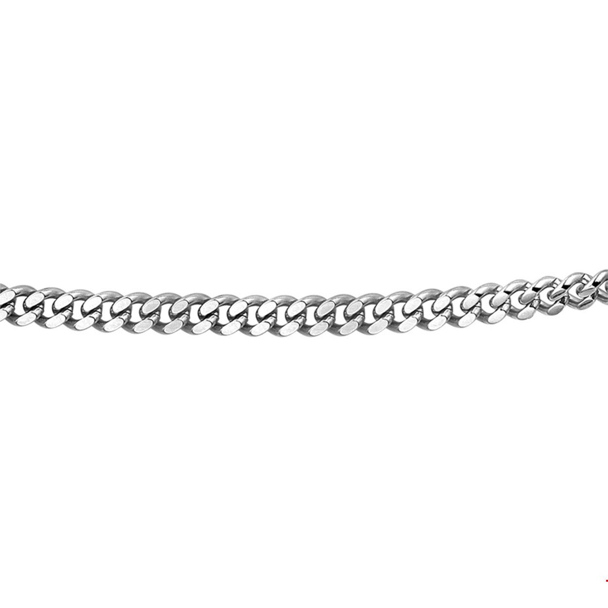 Beschrijving: De moderne man weet dat sieraden allang niet meer alleen voor vrouwen zijn! Draag jouw set casual met een spijkerbroek of met een knipoog bij een wat meer zakelijke look. Details: Stalen collier met gourmet schakel. Het collier is onderdeel van een set. 
Uniekenummer serie: 27074
Verpakt per: 1
Doelgroep: heren
Breedte: 4.3 mm
Langste lengte: 45 mm