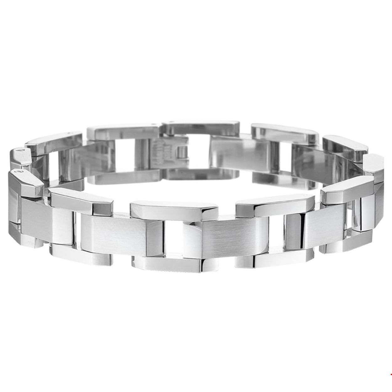 Beschrijving: Een stoere stalen armband is onmisbaar om de pols van een man! Zowel casual te dragen als bij een meer zakelijke look. Details: Stalen armband met een poli/matte afwerking en een lengte van 21.5cm en schakelbreedte van 11.5mm.
Doelgroep: heren
Breedte: 11.5 mm
Langste lengte: 21.5 cm