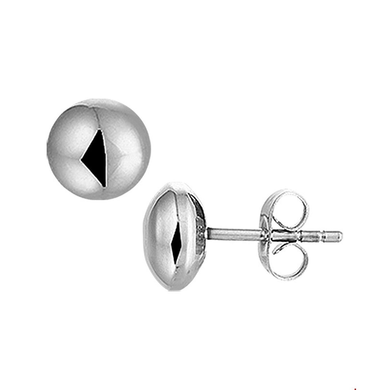 Beschrijving: Stalen oorknoppen met een half-bol. 
Verpakt per: 1
Doelgroep: dames
Breedte: 8 mm
Hoogte: 8 mm
