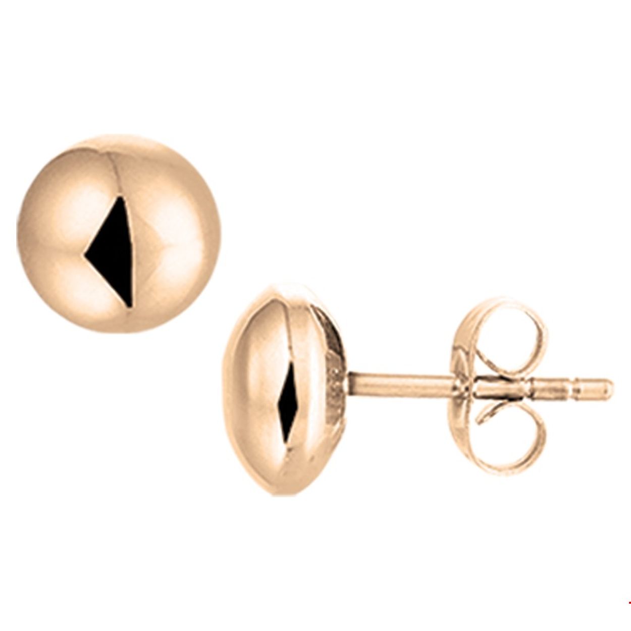 Beschrijving: Stalen oorknoppen met een halfbol en een rosegouden PVD-plating. 
Verpakt per: 1
Doelgroep: dames
Breedte: 8 mm
Hoogte: 8 mm
