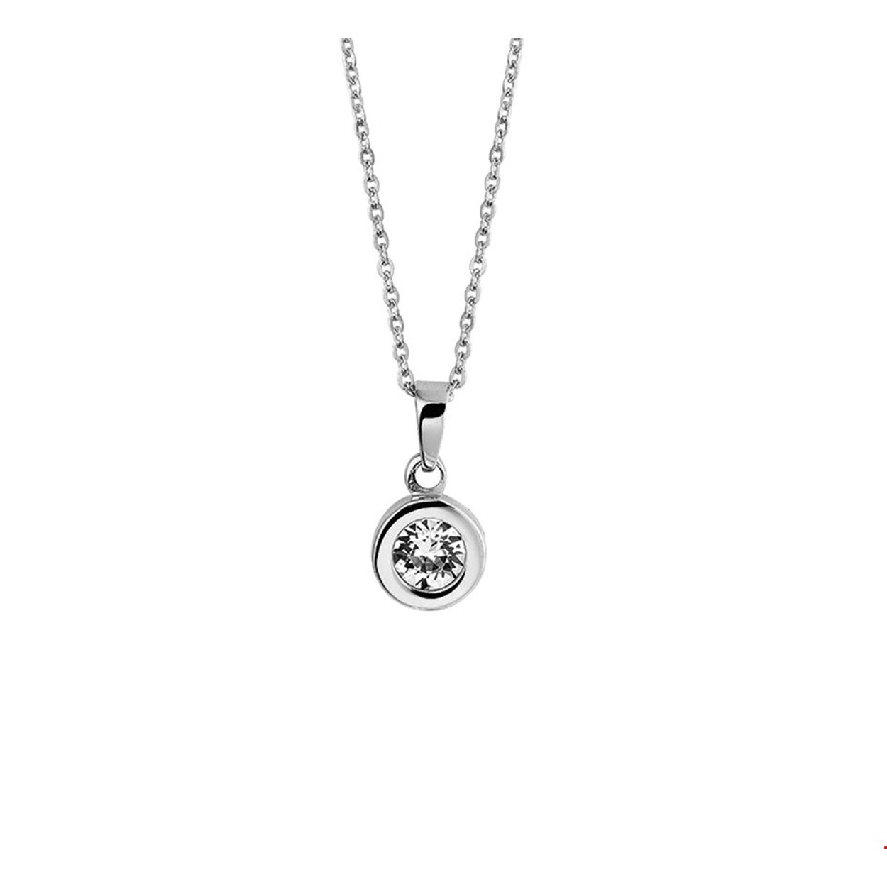 Beschrijving: Stalen collier met een strass steen. De lengte van het collier bedraagt 40cm met 5cm extensie. De schakelbreedte bedraagt 1.5mm. 
Verpakt per: 1
Doelgroep: dames
Breedte: 1.5 mm
Kortste lengte: 40 mm
Langste lengte: 45 mm