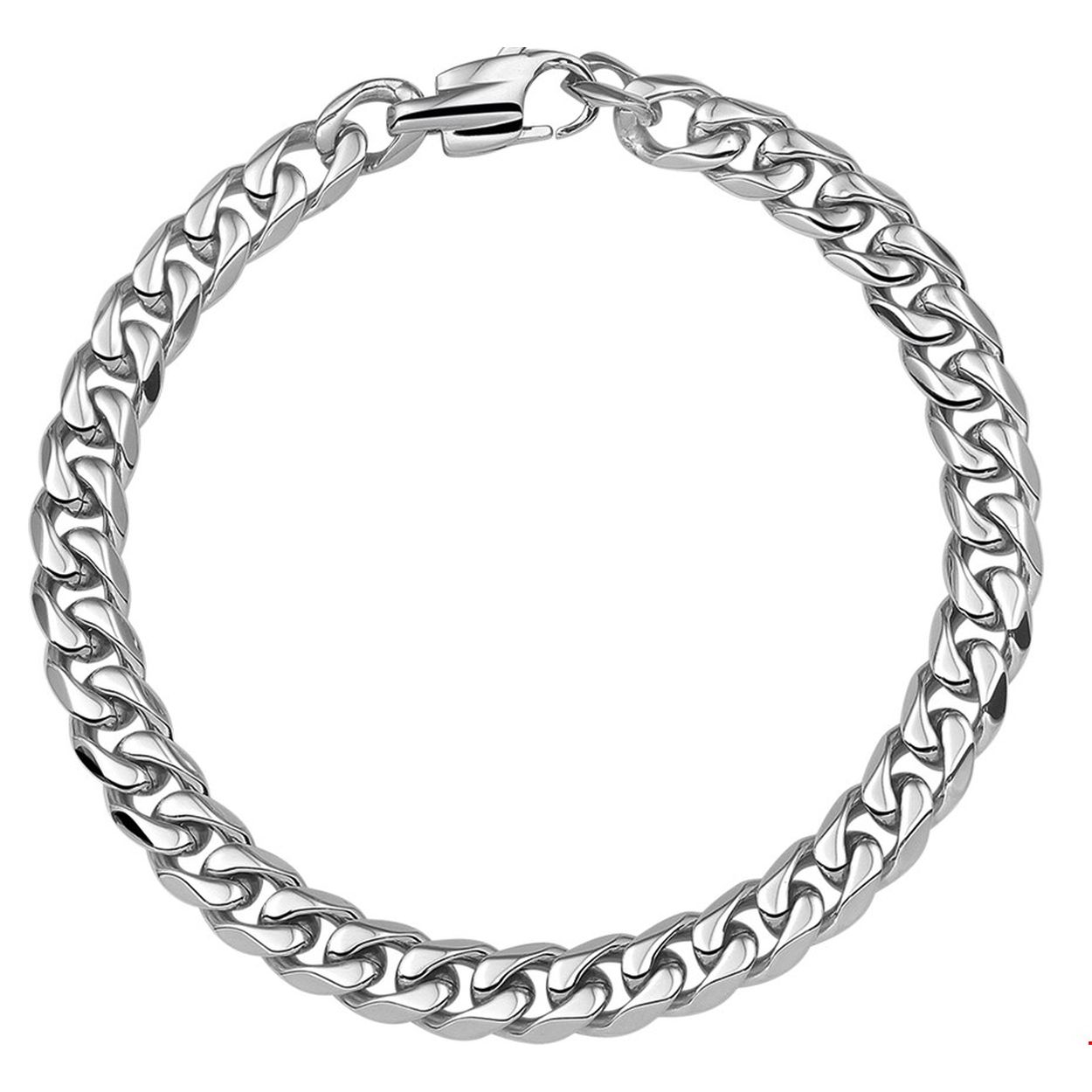 Beschrijving: Stalen armband met gourmet schakel. 
Verpakt per: 1
Doelgroep: heren
Breedte: 7.4 mm
Langste lengte: 21 mm