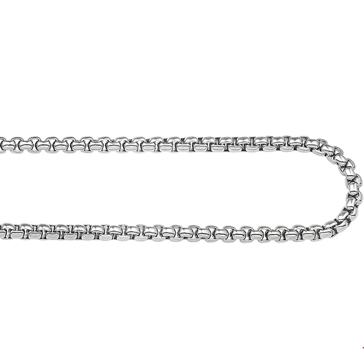Beschrijving: Stalen collier met venetiaanse schakel. 
Doelgroep: unisex
Breedte: 3 mm
Langste lengte: 80 cm