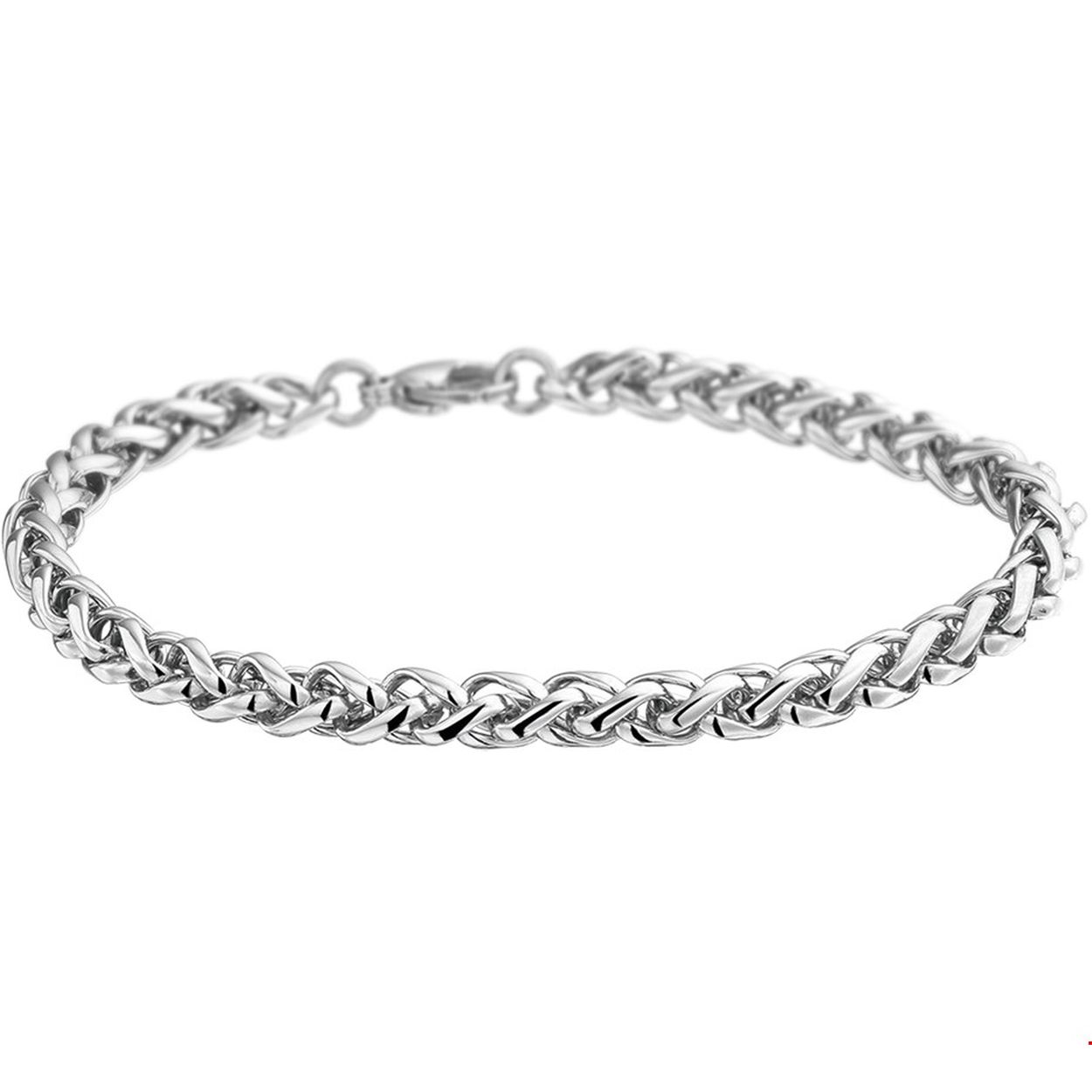 Beschrijving: Deze prachtige stalen 4.5mm vossestaart armband heeft een lengte van 19cm en is uitgevoerd met een stevige karabijn sluiting. De sierlijke schakel en poli afwerking stralen je tegemoet. Tip: Combineerd deze armband met bijpassende sieraden uit onze collectie en creeer zo een geweldige sieradenset!.
Verpakt per: 1
Doelgroep: dames
Breedte: 4.5 mm
Langste lengte: 19 mm