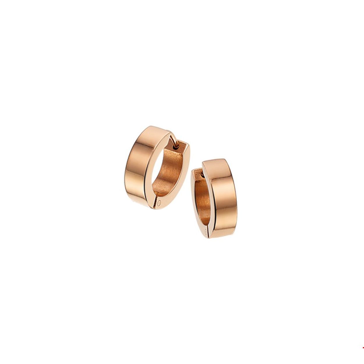 Beschrijving: Stalen klapcreolen met een poli afwerking. De creolen hebben een rosegouden PVD-plating. 
Verpakt per: 1
Doelgroep: dames
Breedte: 4 mm