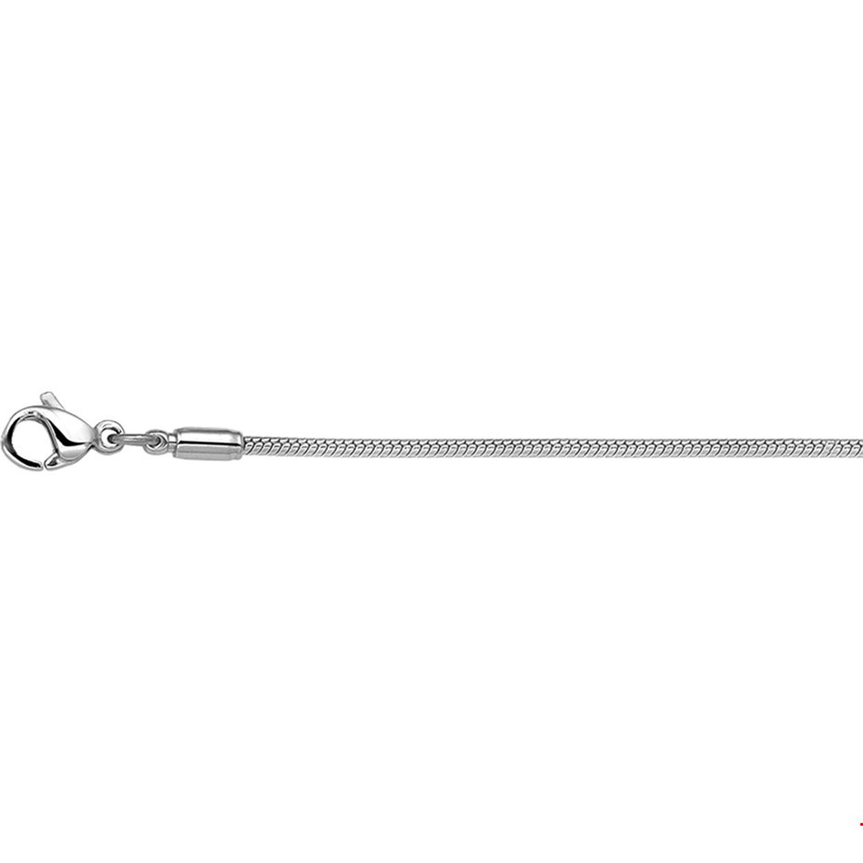 Beschrijving: Stalen slang collier. 
Uniekenummer serie: 29554
Verpakt per: 1
Doelgroep: dames
Breedte: 1.5 mm
Langste lengte: 45 mm