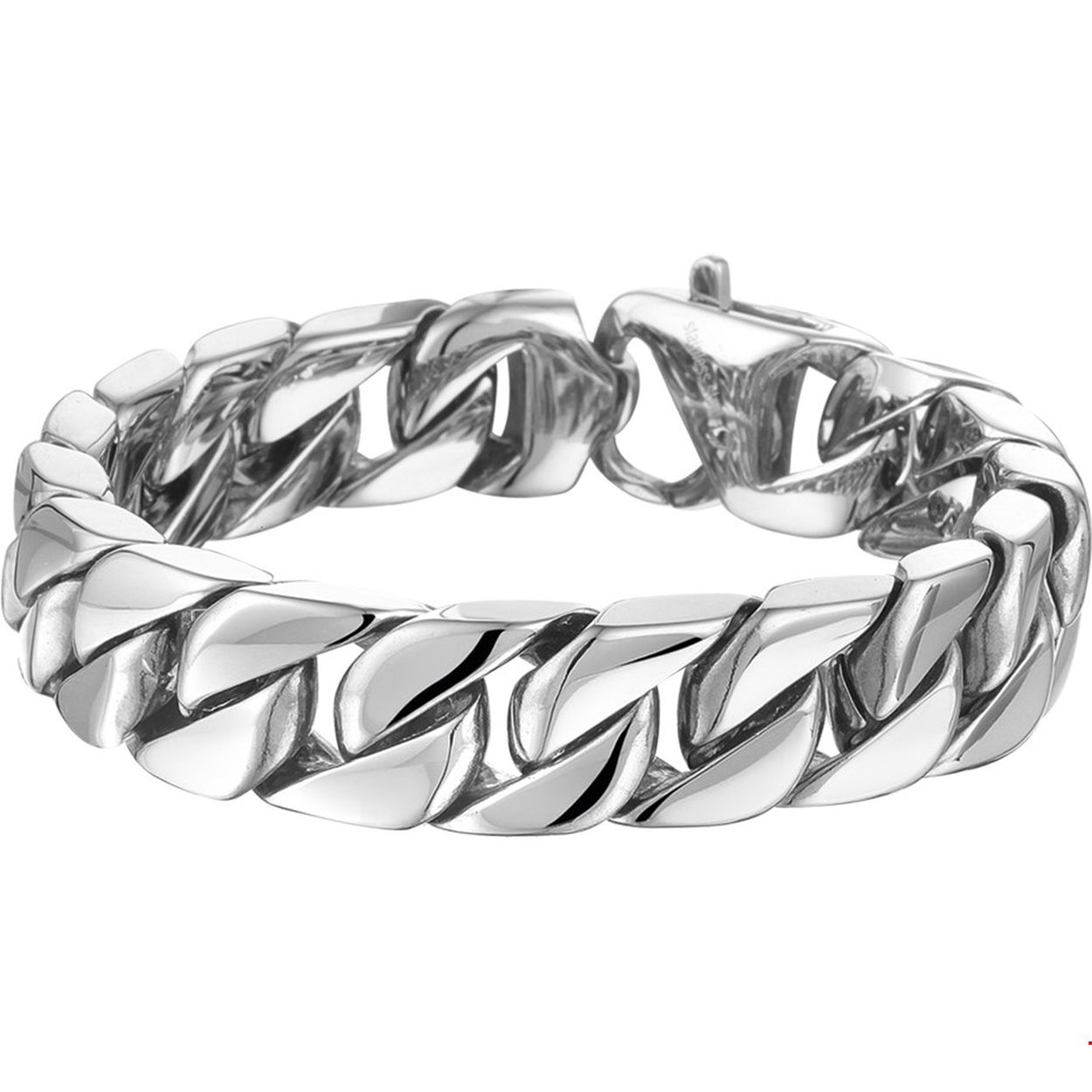 Beschrijving: Een stoere stalen armband is onmisbaar om de pols van een man! Zowel casual te dragen als bij een meer zakelijke look. Details: Stalen armband met gourmet schakel heeft een lengte van 22.5cm en schakelbreedte van 14.3mm en is uitgevoerd met een stevige karabijn sluiting.
Uniekenummer serie: 27104
Verpakt per: 1
Doelgroep: heren
Breedte: 14.3 mm
Langste lengte: 22.5 mm