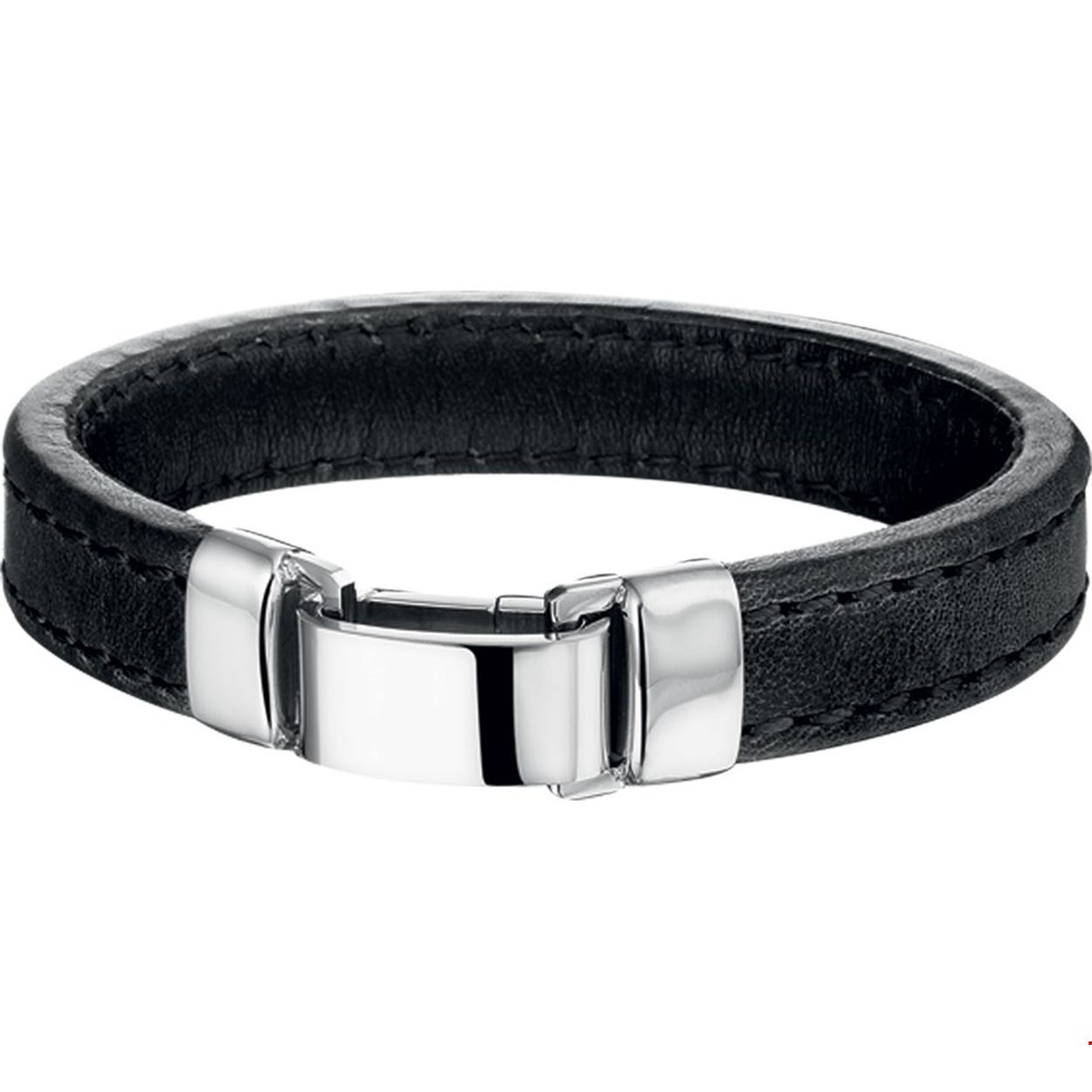 Beschrijving: Leren armbanden zijn echte musthaves voor heren. Stoer bij een casual outfit maar zeker ook bij een net pak! Details: Stalen armband met een zwarte leren band en een poli sluiting. 
Uniekenummer serie: 31371
Verpakt per: 1
Doelgroep: heren
Breedte: 14 mm
Langste lengte: 21 mm