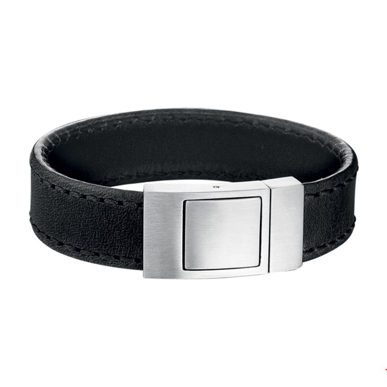 Beschrijving: Stalen armband met leer. 
Uniekenummer serie: 31468
Verpakt per: 1
Doelgroep: heren
Breedte: 18 mm
Langste lengte: 22.5 mm