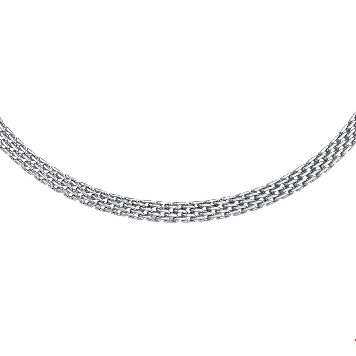 Beschrijving: Stalen collier. De lengte bedraagt 42cm met 5cm extensie.
Verpakt per: 1
Doelgroep: dames
Breedte: 6 mm
Kortste lengte: 42 mm
Langste lengte: 47 mm