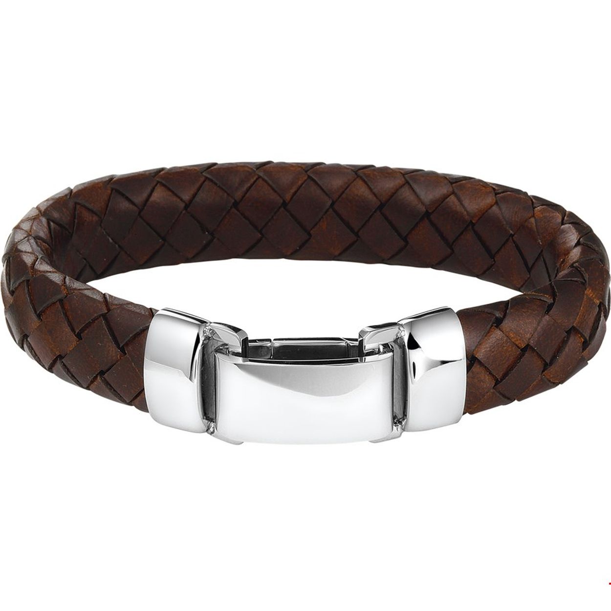 Leren  heren armband 
Breedte: 13.5 mm
Langste lengte: 19 mm