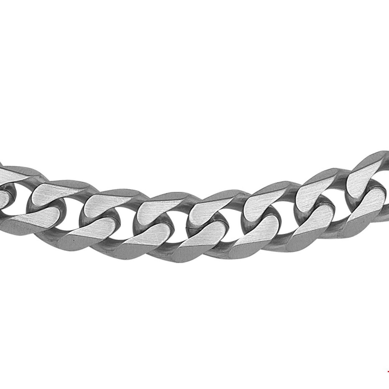 Stalen lengte artikel met gourmette schakel. De schakelbreedte is 10.5mm.