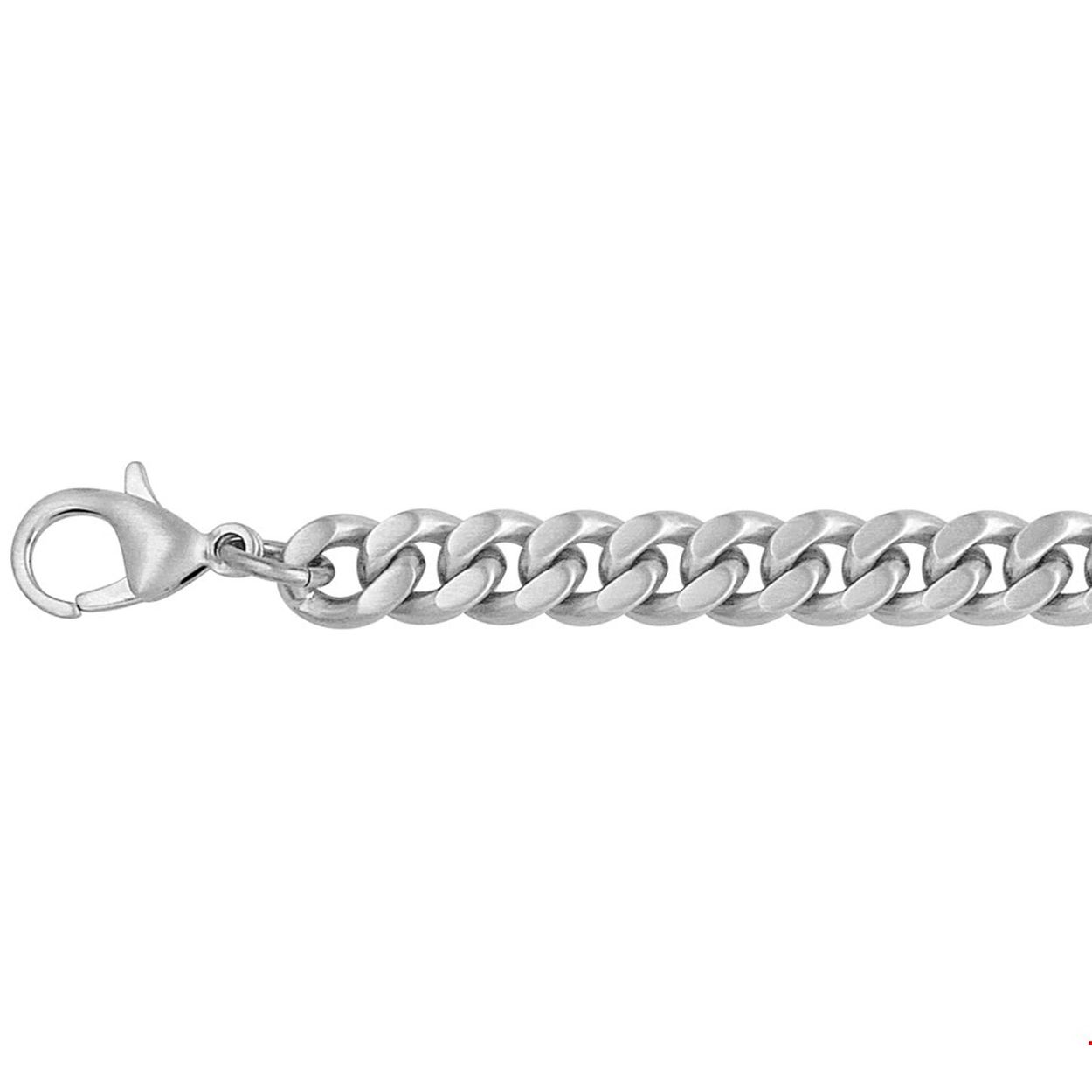 Beschrijving: Stalen armband met gourmet schakel. 
Verpakt per: 1
Doelgroep: heren
Breedte: 8 mm
Langste lengte: 21 mm