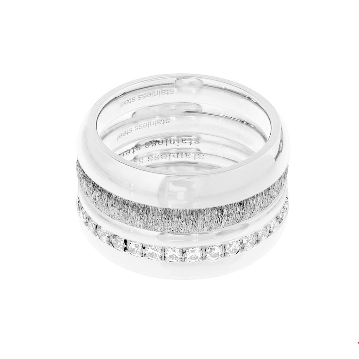 Beschrijving: Trendy combinatiering bestaande uit 5 losse ringen en verschillend uitgevoerd waaronder met een rijzetting van zirkonia. Deze damesring is op meerdere manieren te combineren en heeft max een breedte van 15mm. Ben je helemaal van het hier en nu? dan is deze ring een perfecte aanvulling op je sieraden stash!.
Uniekenummer serie: 35934
Verpakt per: 1
Doelgroep: dames
Ringmaat: 18.50 mm (58)
Breedte: 15 mm
Zetting: solitaire (rijzetting)