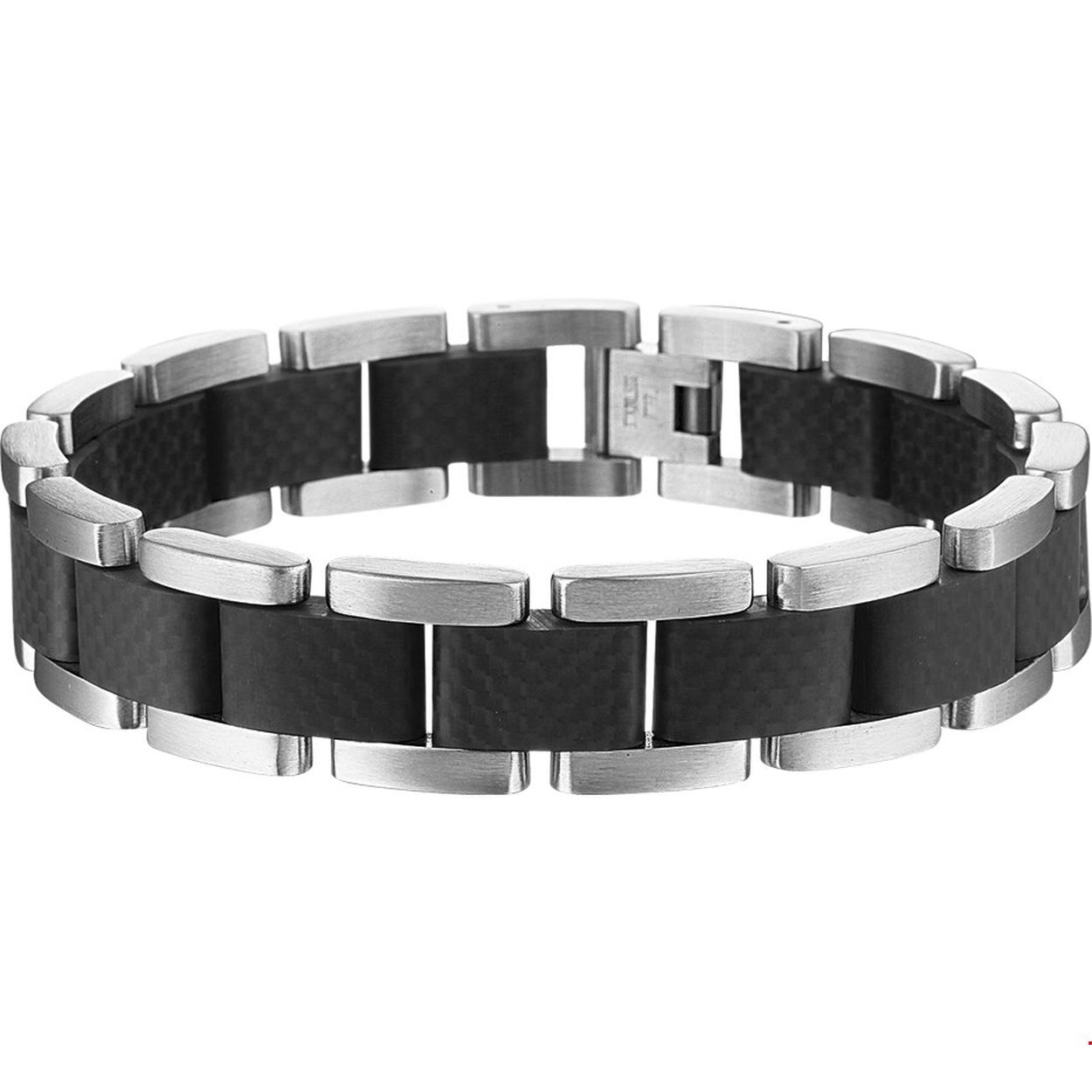 Beschrijving: Stalen armband met zwart carbon.
Verpakt per: 1
Doelgroep: heren
Breedte: 14.5 mm
Langste lengte: 21 mm