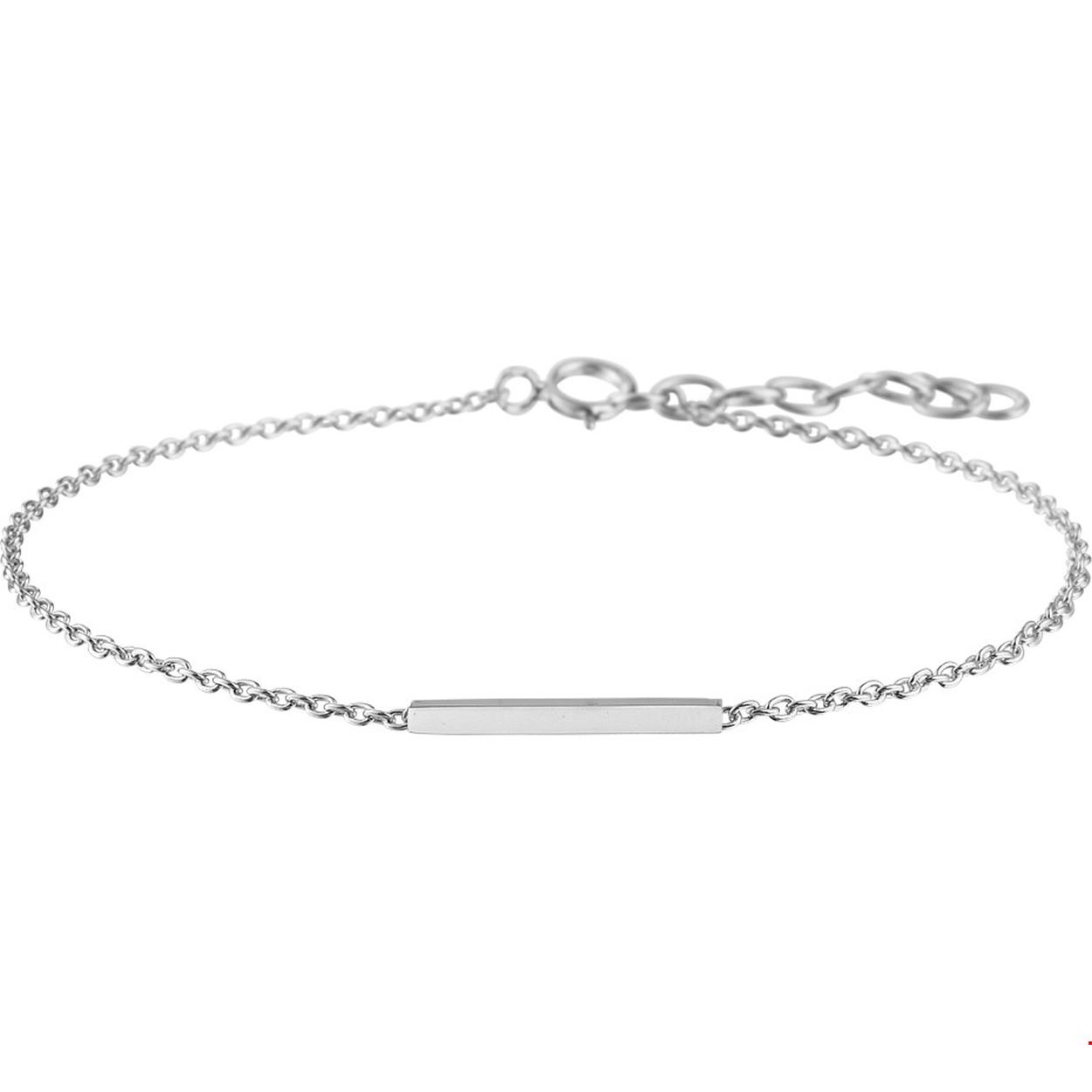 Beschrijving: Stalen armband met een balkje. De lengte bedraagt 16.5cm met 2.5cm extensie en de schakelbreedte is 1.4mm.
Verpakt per: 1
Doelgroep: dames
Breedte: 1.4 mm
Kortste lengte: 16.5 mm
Langste lengte: 19 mm