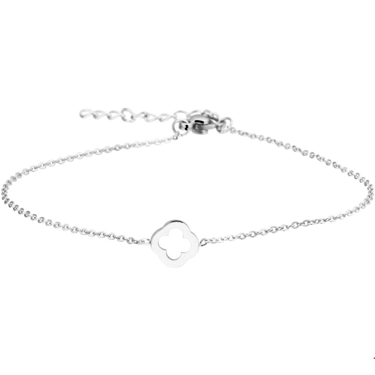 Beschrijving: Hippe stalen 1.2mm anker armband met een lengte van 16cm en een extensie 3cm uitgevoerd met een bloem van 8x8mm en stevige karabijn sluiting. De armband is te combineren met bijpassende sieraden uit onze collectie.
Doelgroep: dames
Breedte: 8 mm
Kortste lengte: 16 mm
Langste lengte: 19 mm