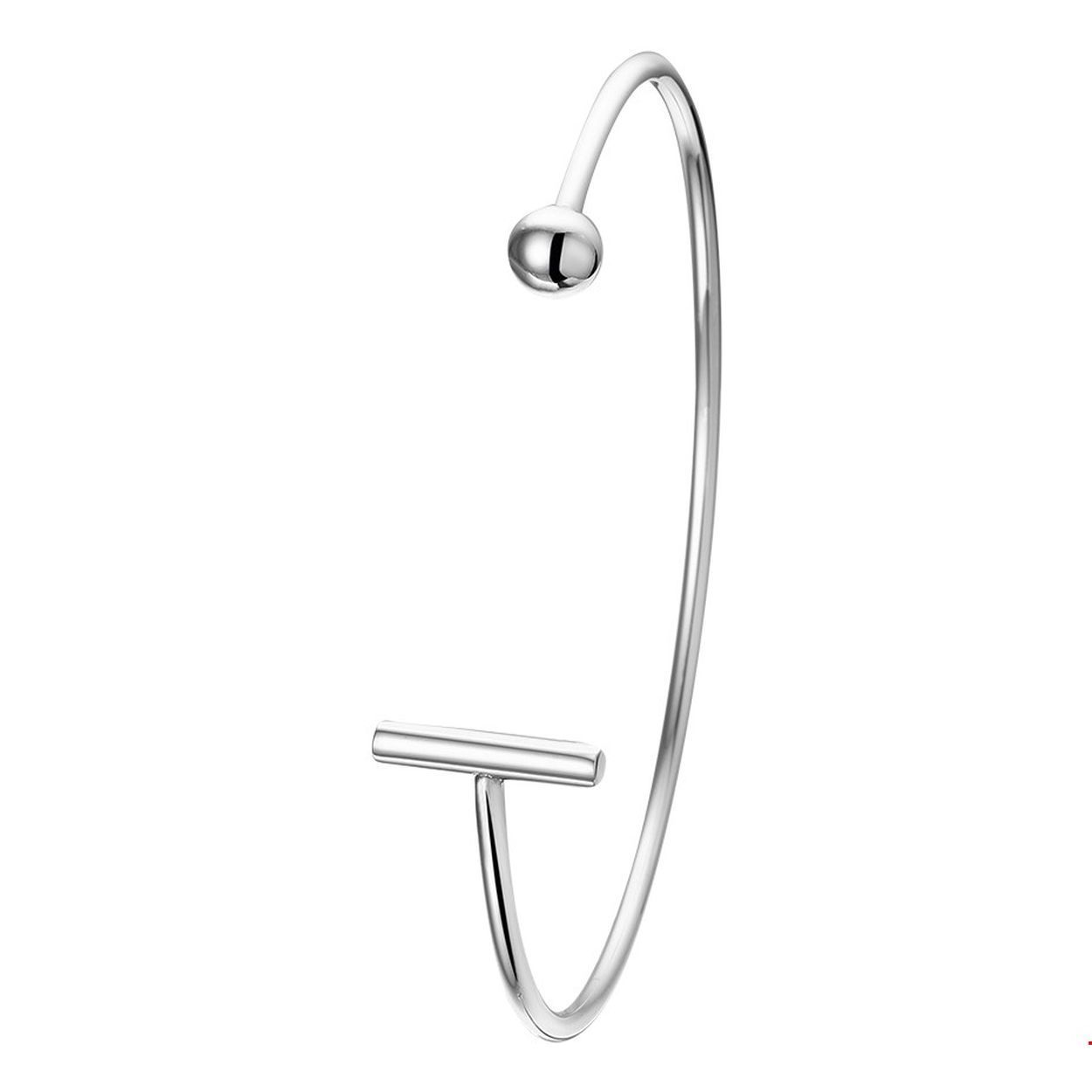 Beschrijving: Edelstalen spang armband van 15x60mm opengewerkt en uitgevoerd met een balkje en 6mm bolletje aan weerszijde.
Verpakt per: 1
Doelgroep: dames
Breedte: 15 mm