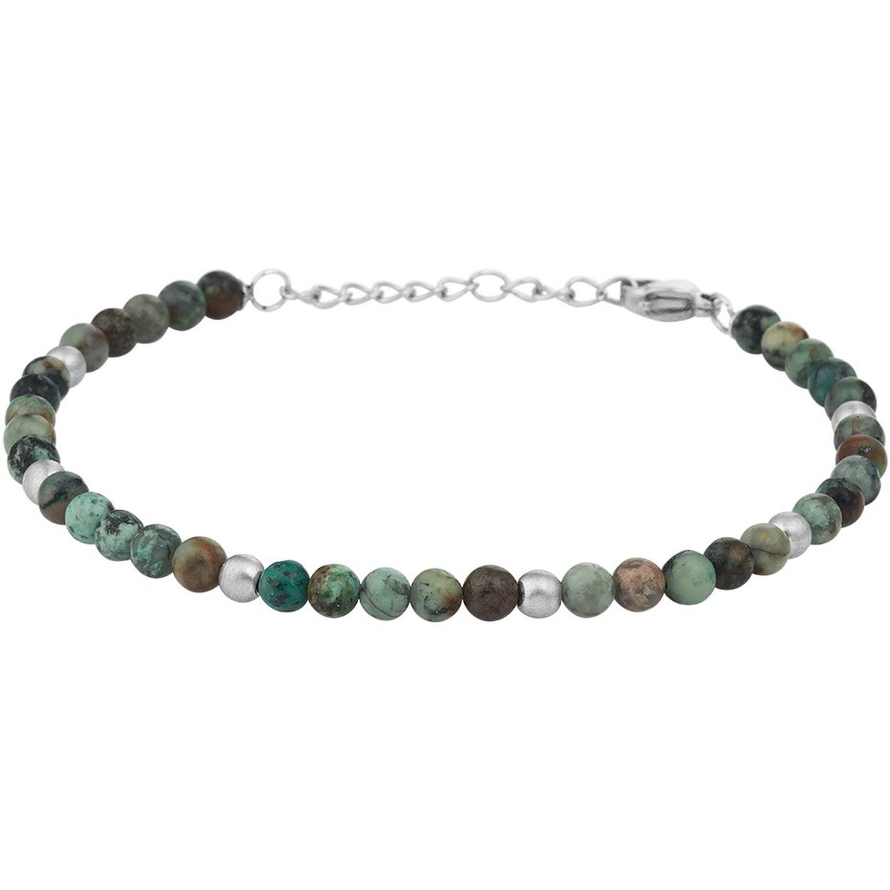 Beschrijving: Een stijlvolle stalen armband is onmisbaar om de pols van een man! Zowel casual te dragen als bij een meer zakelijke look. Uitgevoerd met mat afgewerkte elementen en turqoise stenen. De armband is voorzien van een stevige karabijn sluiting en heeft een draaglengte van 18.5cm met een extensie van 3cm.
Verpakt per: 1
Doelgroep: heren
Kortste lengte: 18.5 mm
Langste lengte: 21.5 mm
