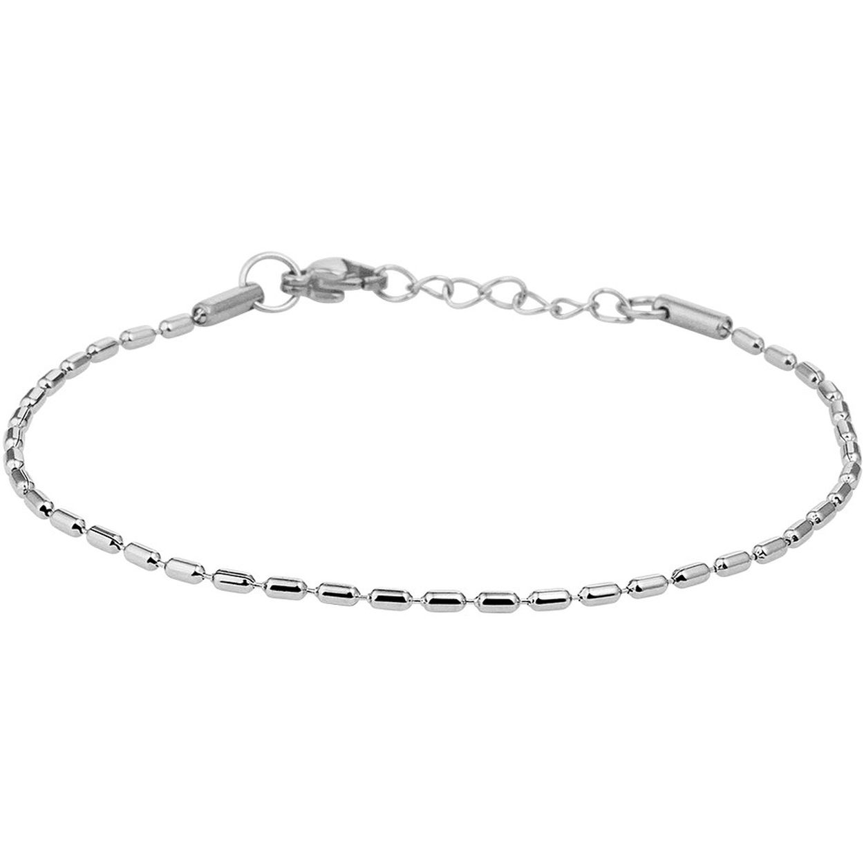 Beschrijving: Stalen armband met een draaglengte van 17cm en een extensie van 2cm uitgevoerd met een karabijn sluiting. Tip: Combineer deze armband met bijpassende sieraden uit onze collectie of vanuit je eigen stash en creeer zo elke keer weer een nieuwe look.
Verpakt per: 1
Doelgroep: dames
Kortste lengte: 17 mm
Langste lengte: 19 mm