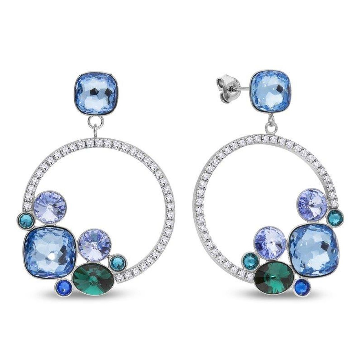 Spark KALEIDOSCOPE Earrings Aquamarine, Emerald, L. Sapphire, Capri Blue, Blue Zircon
