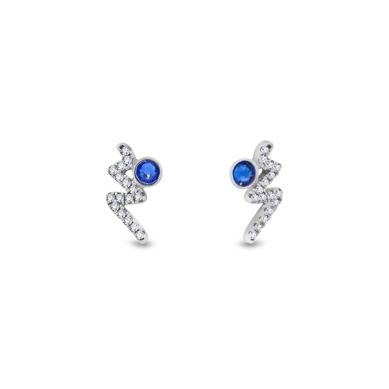 Spark ZIG ZAG Earrings Capri Blue