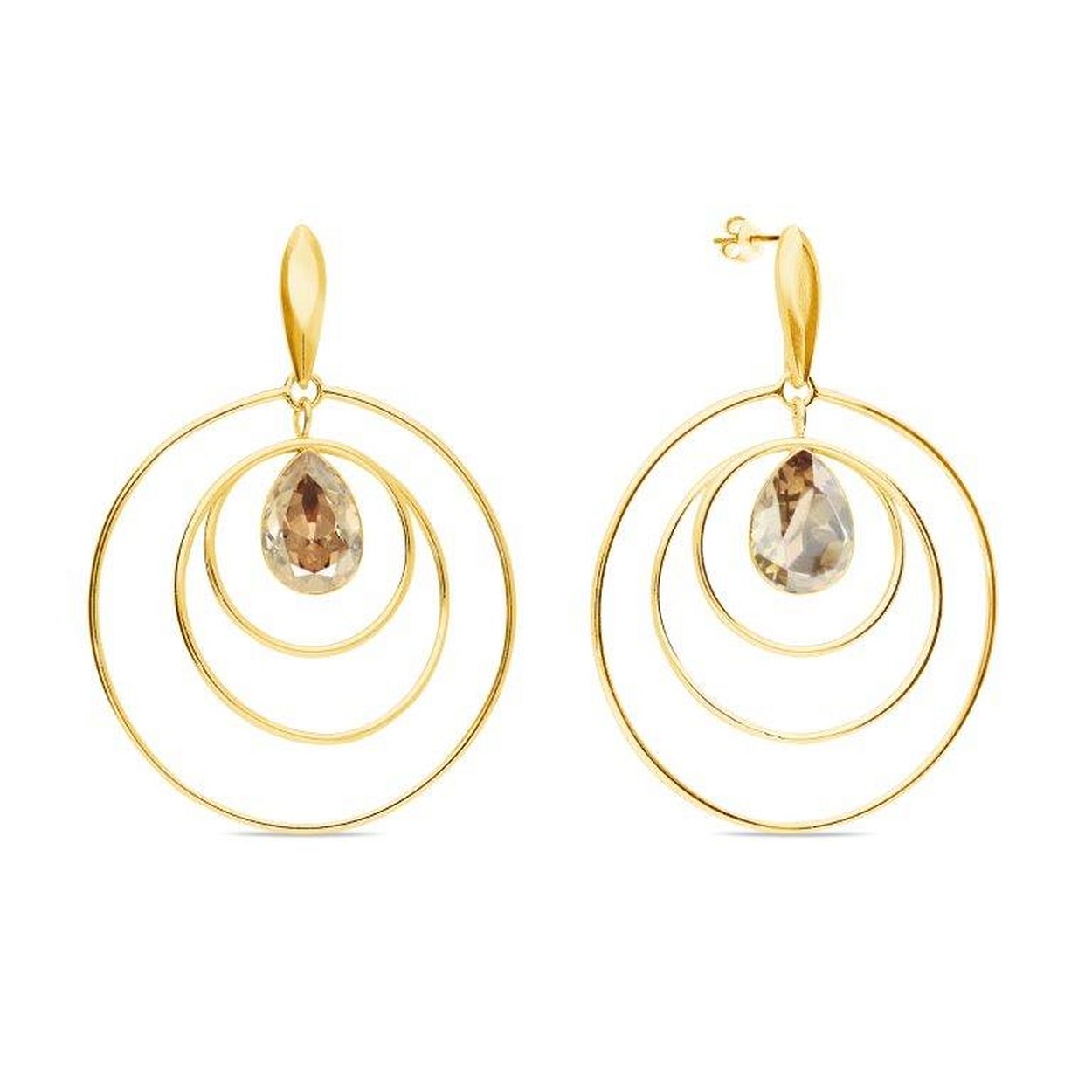 Spark WIND SPINNER Gilded earrings Golden Shadow
Deze oorbellen zijn van echt zilver met een gold coating.