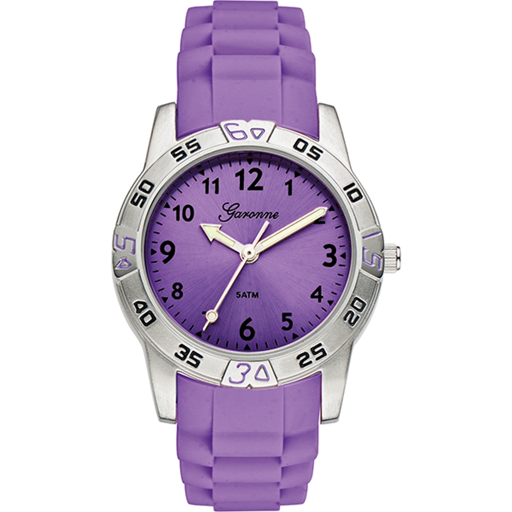 Garonne Kinderhorloge Paars.
Diameter 33 mm / 5 ATM waterdicht