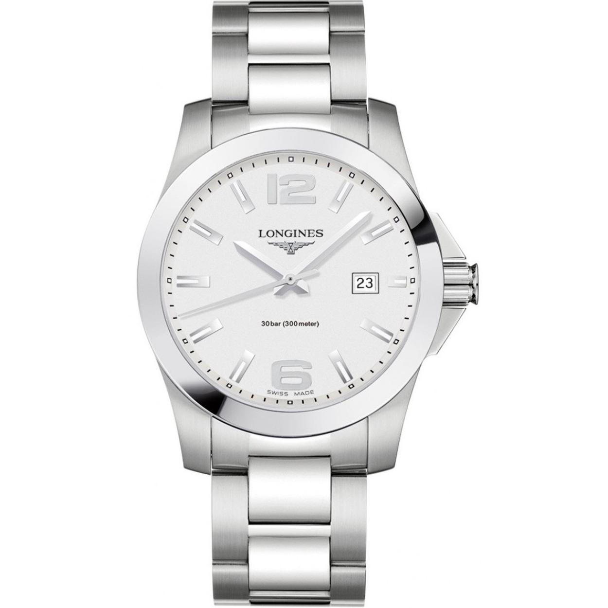 Dit is een horloge van het merk Longines voor heren in maat 41.00. Dit horloge heeft verzilverde gepolijste wijzers en is waterbestendig tot 30 bar.