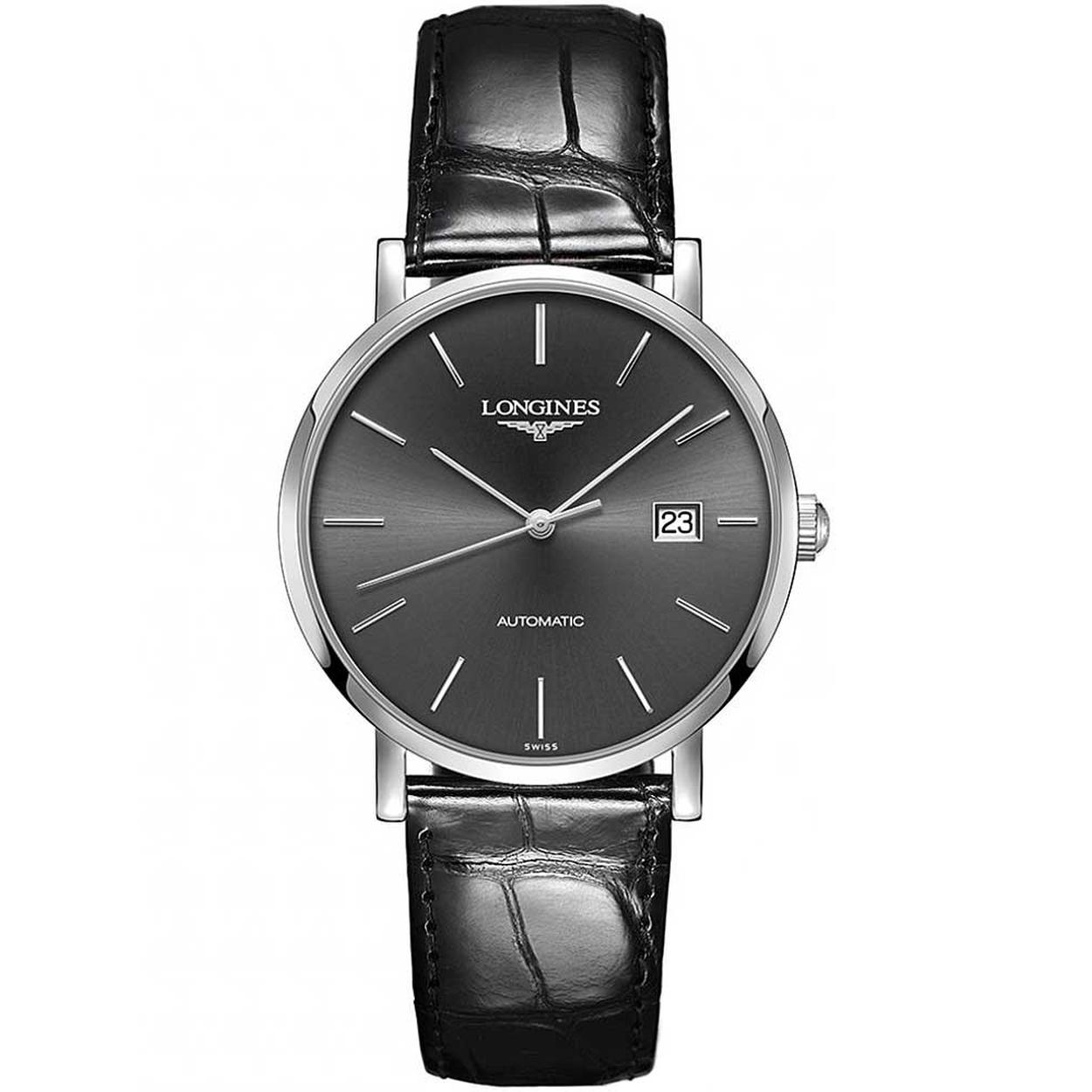 De Longines Elegant L49104722 is een prachtig horloge met een klassiek ontwerp en luxueuze uitstraling. Het horloge heeft een elegante zilveren wijzerplaat en leren band. De beste manier om dit horloge te dragen is bij formele gelegenheden, zoals op kantoor of tijdens speciale evenementen. Het is een perfecte accessoire om een chique en stijlvolle look compleet te maken. Schaf dit horloge nu aan en voeg een vleugje luxe toe aan uw outfit!