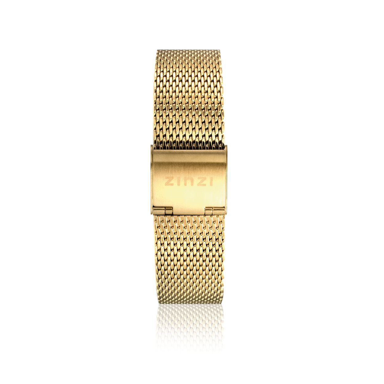 Zinzi stalen mesh horlogeband goudgekleurd 14mm LADYBAND13