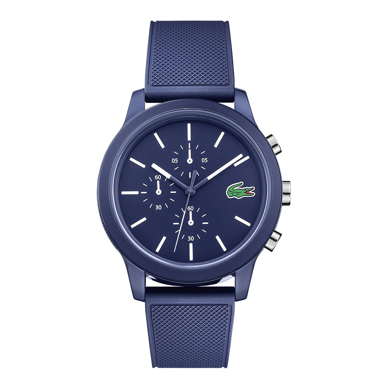 Lacoste LC2010970 L.12 12 - Polshorloge - Siliconen - Blauw -  44 mm

Dit blauwe horloge is speciaal voor heren en afkomstig van het merk Lacoste; het sportieve merk dat gekenmerkt wordt door het krokodillenlogo. Dit horloge bestaat uit een kast die gemaakt is van siliconen, met een mooie blauwe kleur, met een silicone horlogeband. Verder is de horlogeband voorzien van een handige gespsluiting. Dit horloge is voorzien van een blauwe wijzerplaat met zilverkleurige streepjes als tijdsaanduidingen en blauwe wijzers. Verder is de wijzerplaat voorzien van het bekende beeldmerkje in de vorm van een groene krokodil. De kast heeft een diameter van 44mm en is voorzien van regen- en spatwaterdicht mineraalglas. Dankzij het Quartz uurwerk bent u verzekerd van een kwalitatief tijdstuk.