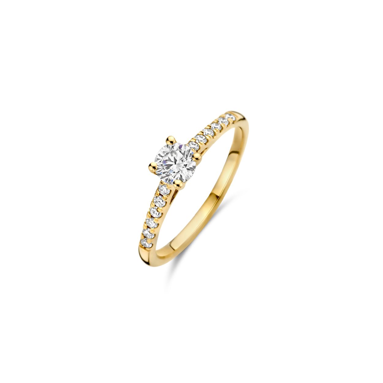 Blush Lab Diamonds - 14kt Geelgouden ring bezet met briljant geslepen labgrown diamanten - LG1006Y/54