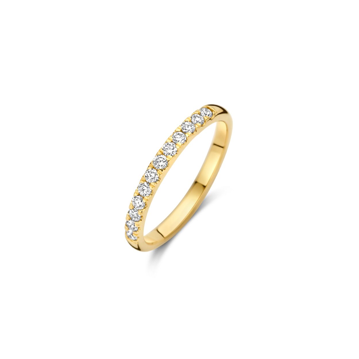 Dit is een  goudkleurige ring van het merk Blush voor dames