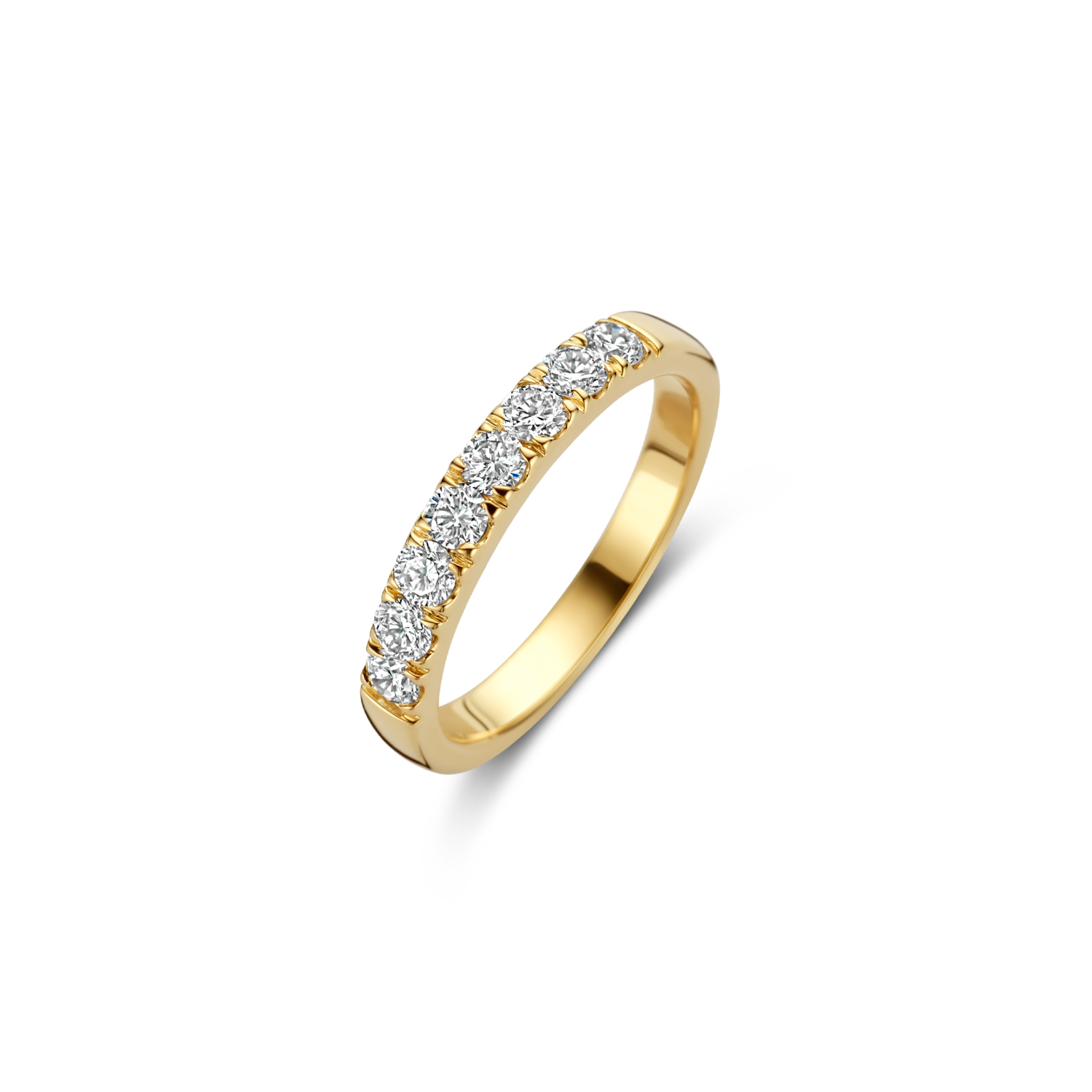 Blush Lab Diamonds - Geelgouden rijring bezet met briljant geslepen labgrown diamanten - LG1015Y/56