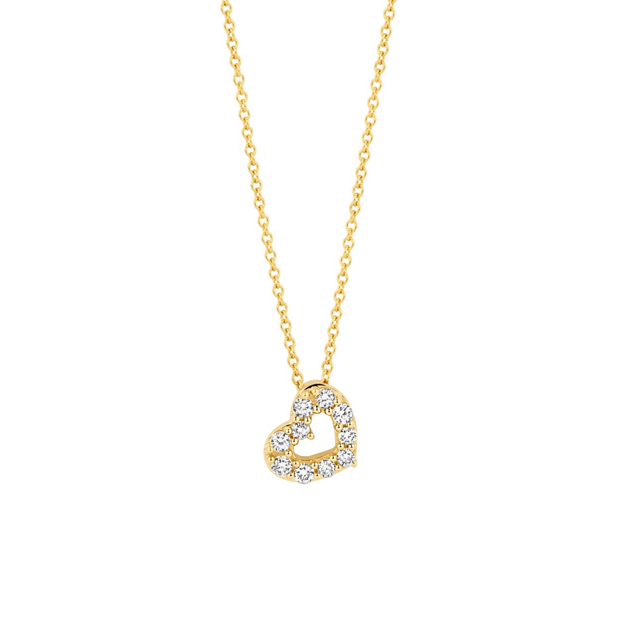 Dit is een  goudkleurige collier van het merk Blush voor dames