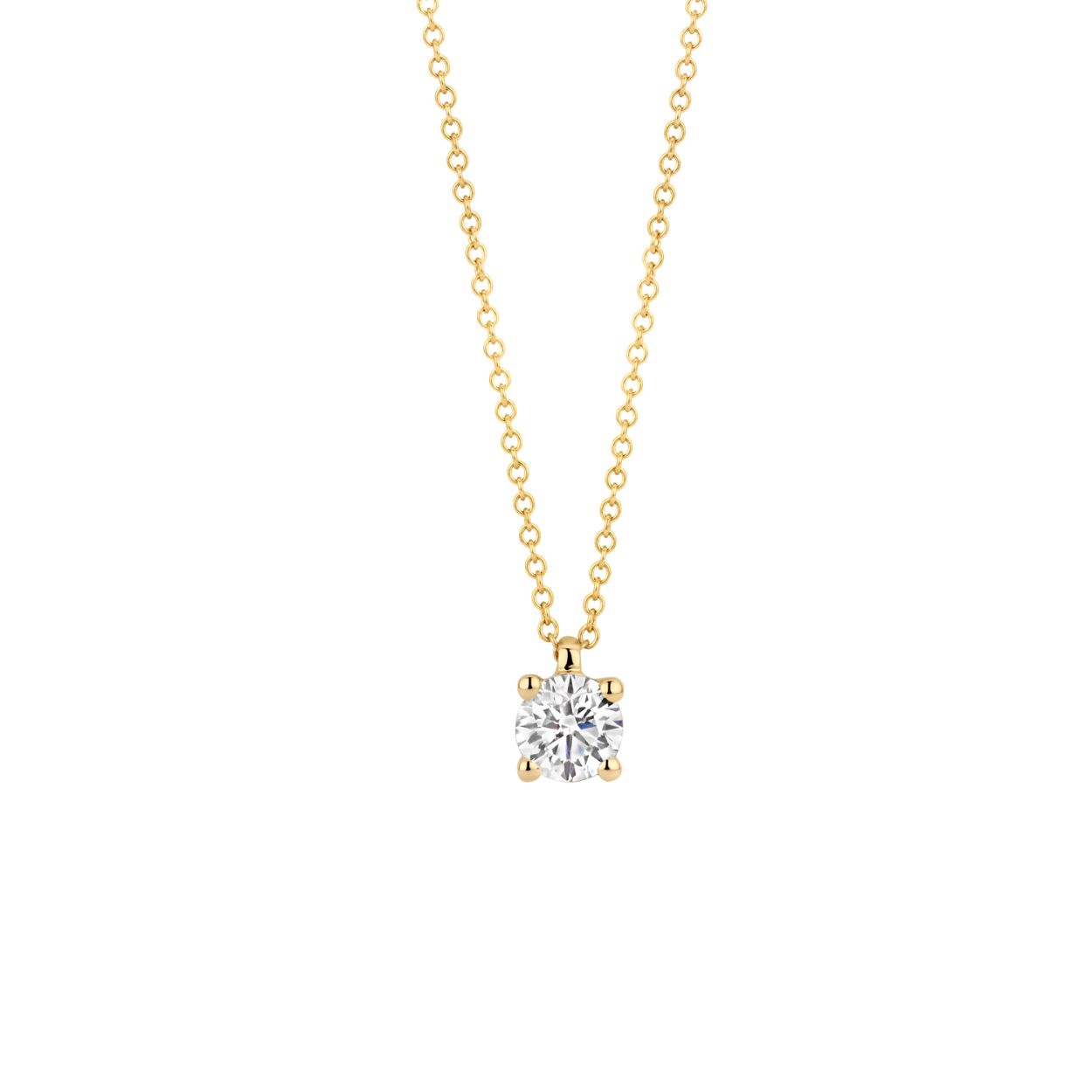 Dit is een  goudkleurige collier van het merk Blush voor dames
