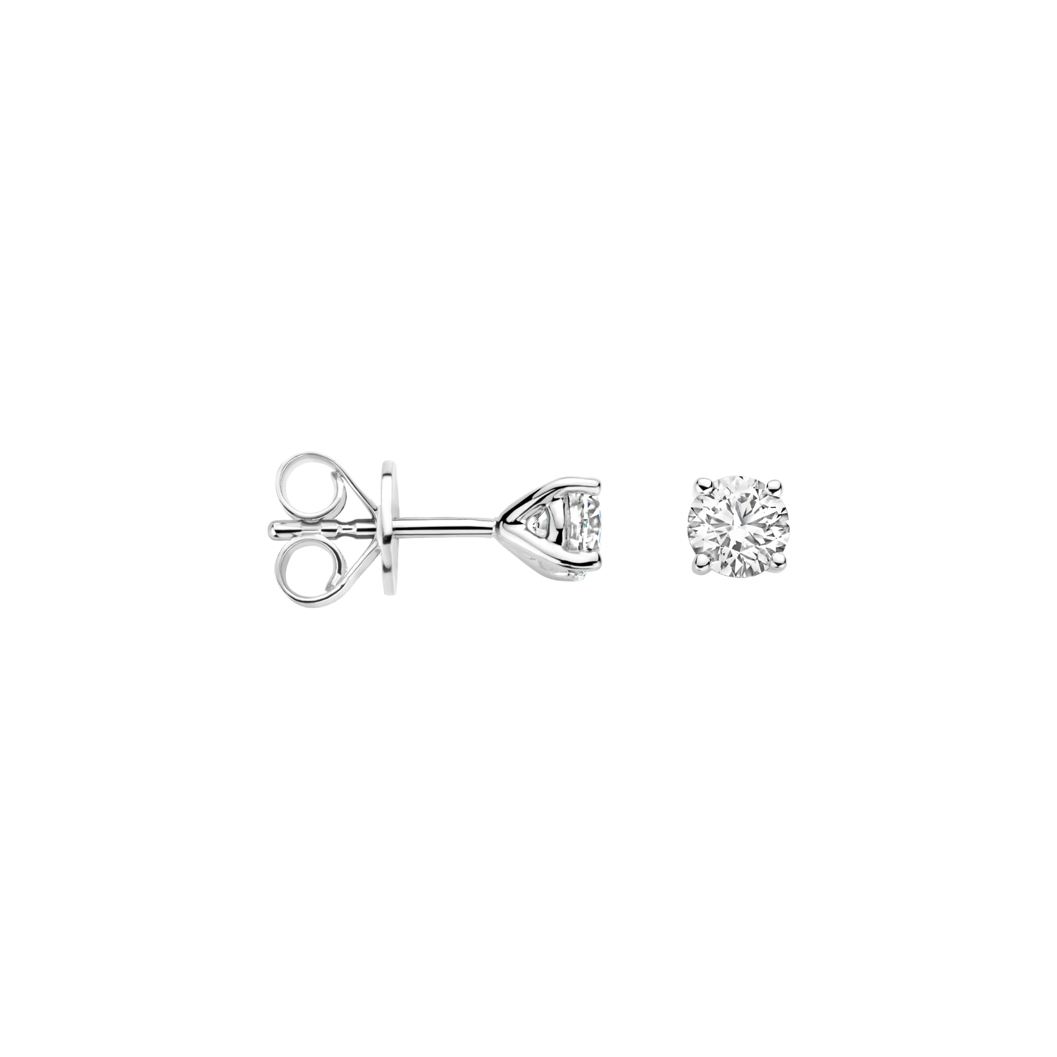 Blush Lab Diamonds - 14kt witgouden oorstekers bezet met briljant geslepen labgrown diamanten - LG7002W