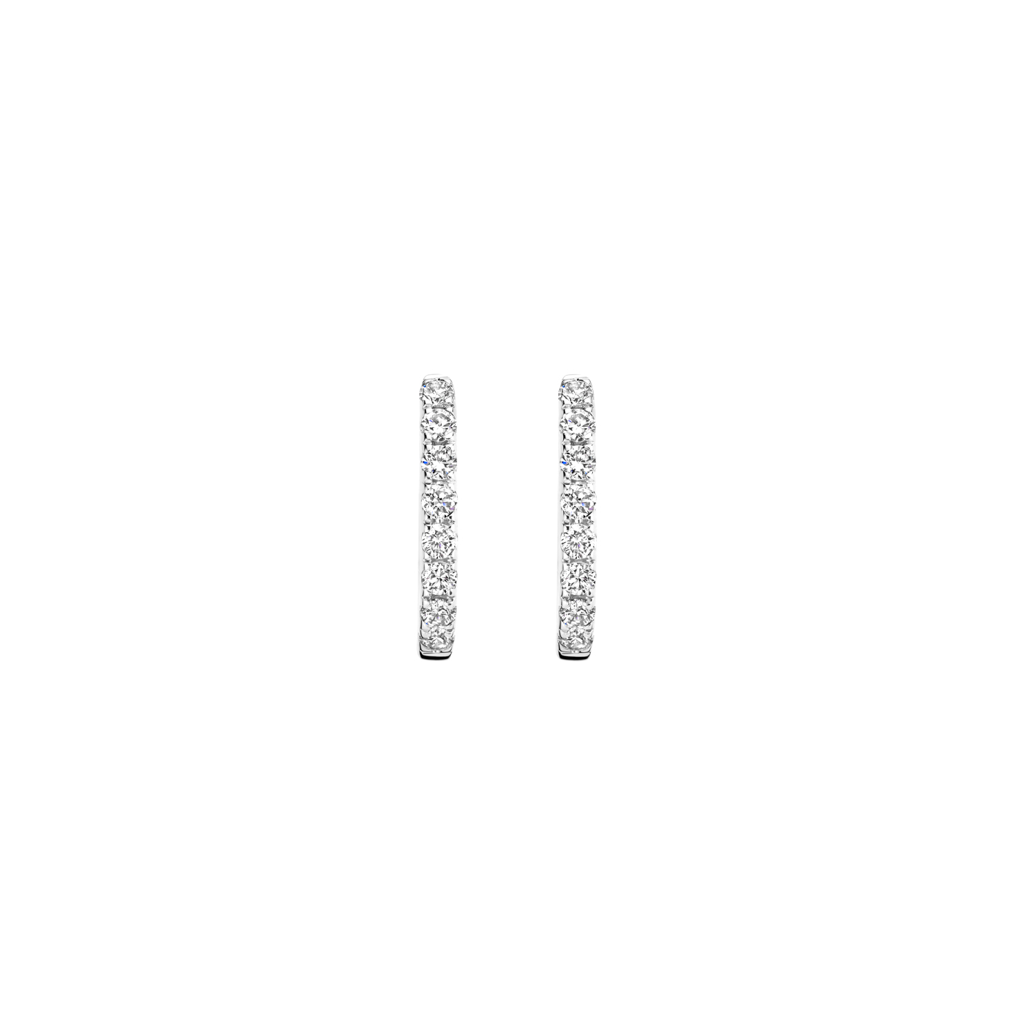 Blush Lab Diamonds - witgouden klapcreolen bezet met briljant geslepen labgrown diamanten